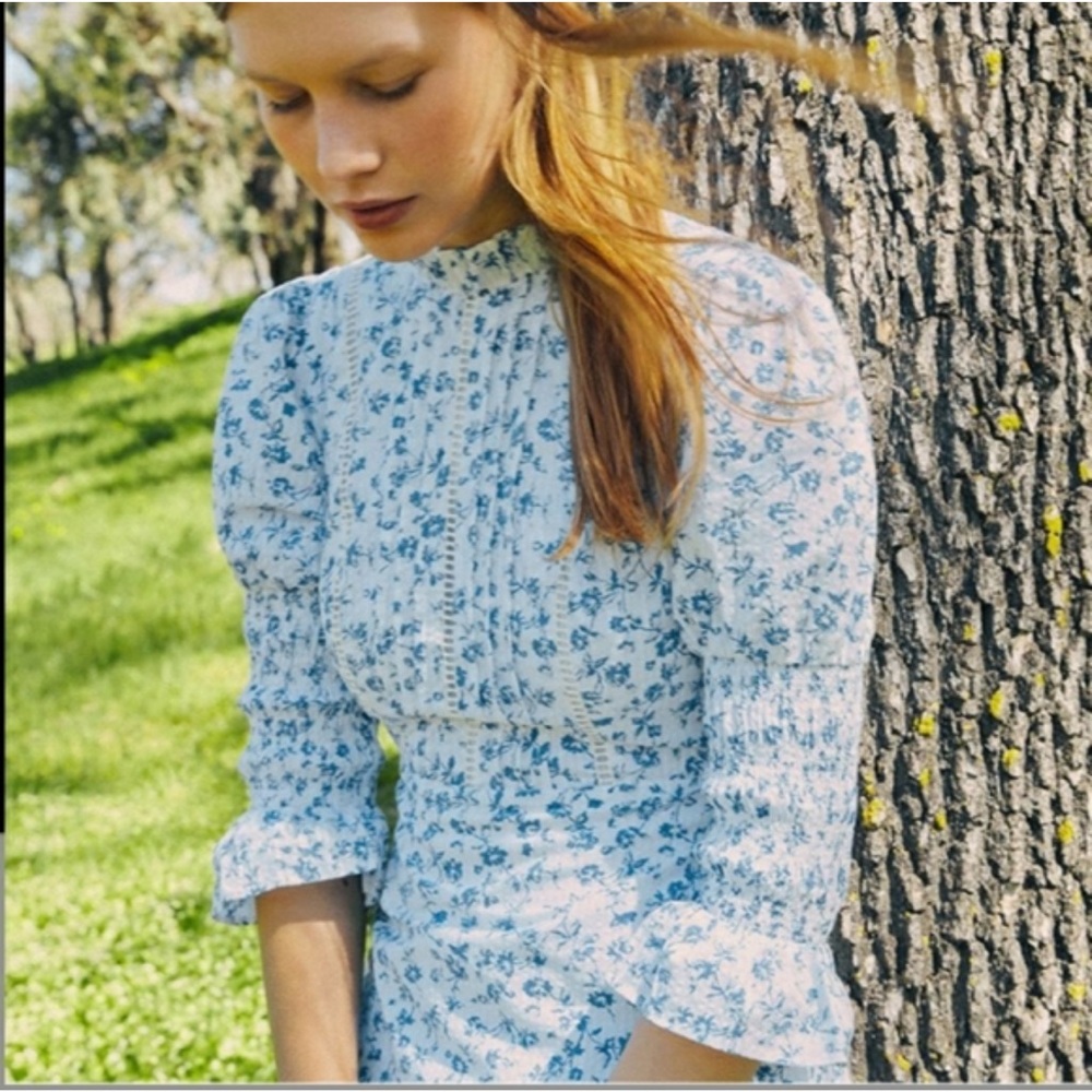 Laura Ashley x Urban Outfitters Mock Neck Mini Dress